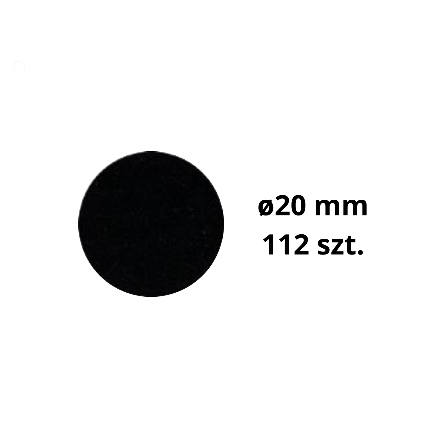 Zaślepki meblowe samoprzylepne 20 mm 112 sztuk.